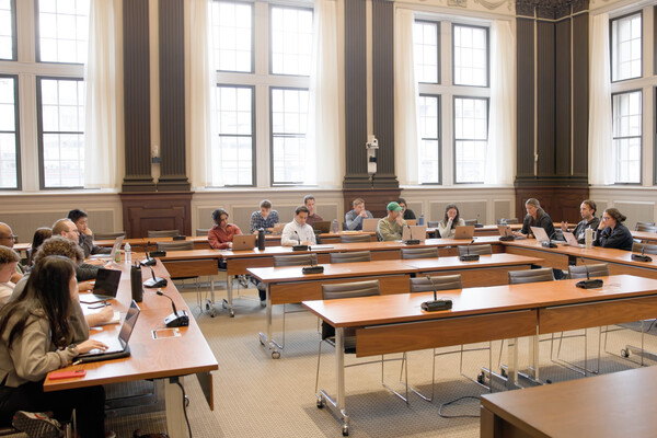 Penn Carey Law students in a classroom.